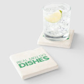 実質の人は皿をします ストーンコースター (横)