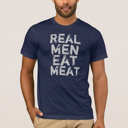 実質の人は肉を食べます Tシャツ (正面)