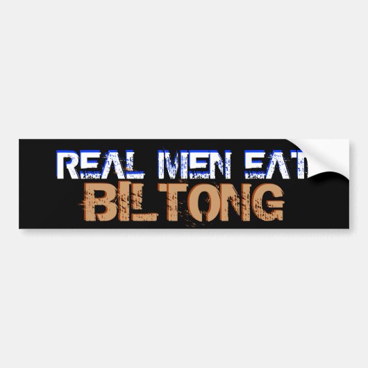 実質の人はBILTONGを食べます バンパーステッカー (正面)