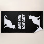 実質の人愛猫のおもしろいな白黒 ビーチタオル (正面)