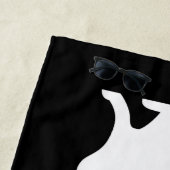 実質の人愛猫のおもしろいな白黒 ビーチタオル (インサイチュ)