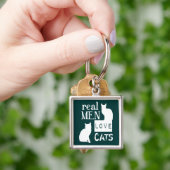 実質の人愛猫(すべての色で利用できる) キーホルダー (手)