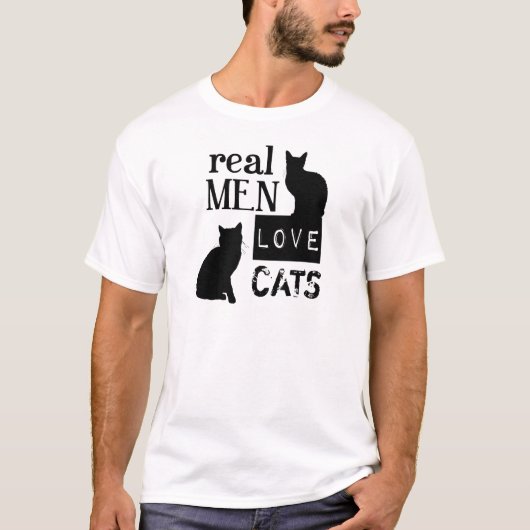 実質の人愛猫(すべての色で利用できる) Tシャツ (正面)