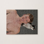 実質の人愛猫 ジグソーパズル (横)