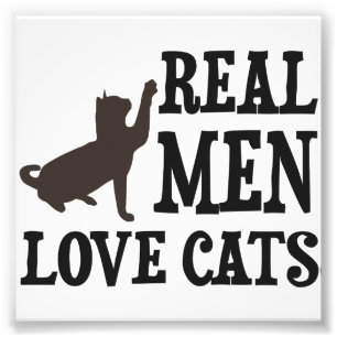 実質の人愛猫 フォトプリント