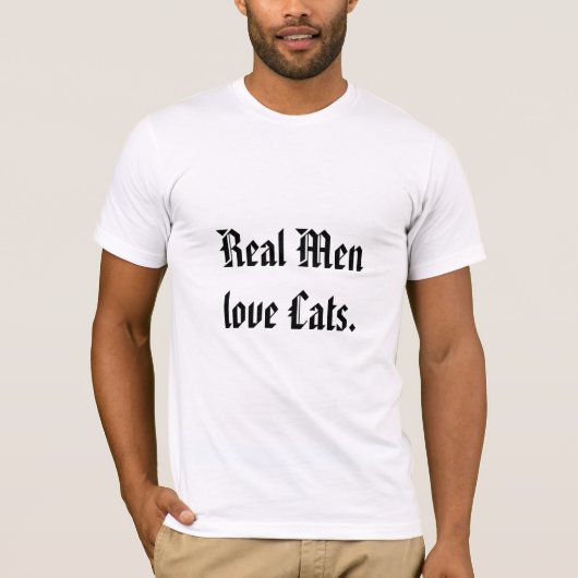 実質の人愛猫 Tシャツ (正面)