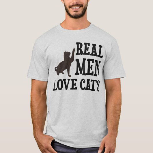 実質の人愛猫 Tシャツ (正面)