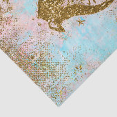 実質の人魚の人生のグリッターの金ゴールドの人魚 薄葉紙 (詳細)