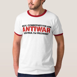 実質の保守主義者は反戦です Tシャツ
