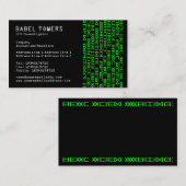 実質の外国の執筆 名刺 (正面/裏面)