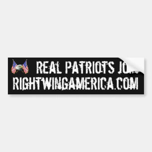 実質の愛国者はRightwingamerica.comを結合します。 バンパーステッカー