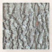 実質の木製のカムフラージュのオークの木の吠え声の迷彩柄 ガラスコースター (正面)