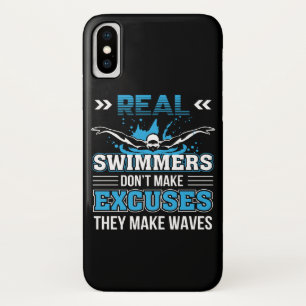 実質の泳ぐ人は波を作る弁解をしません iPhone X ケース