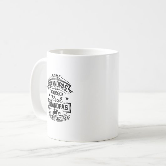 実質の祖父の乗車のオートバイ コーヒーマグカップ (正面左)