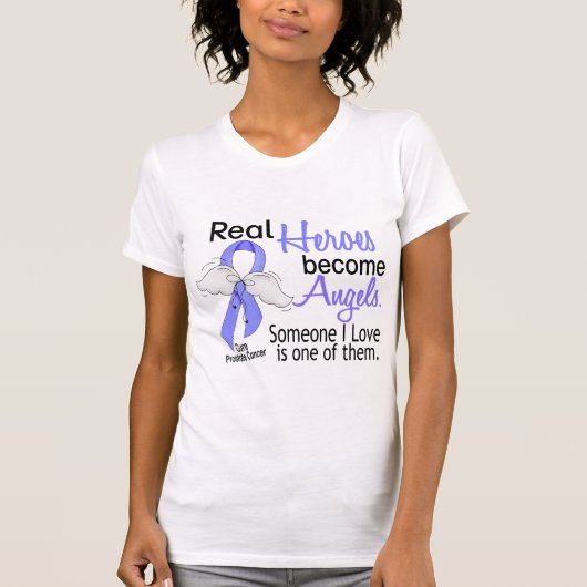実質の英雄は天使の前立腺癌になります Tシャツ (正面)