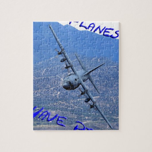 実質の飛行機は支柱を備えています ジグソーパズル (縦)