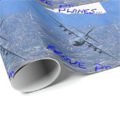 実質の飛行機は支柱を備えています ラッピングペーパー (ロールコーナー)