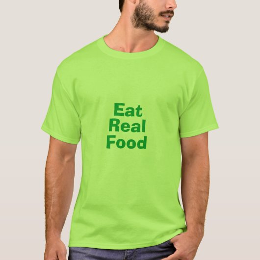 実質の食糧を食べて下さい Tシャツ (正面)