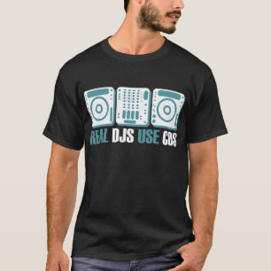 実質のDJsの使用CD (白い) Tシャツ