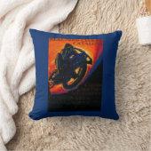 実質のMotoクラブヴィンテージPosterEurope クッション (ブランケット)