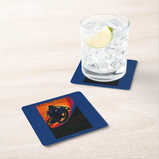 実質のMotoクラブヴィンテージPosterEurope スクエアペーパーコースター (インサイチュ)