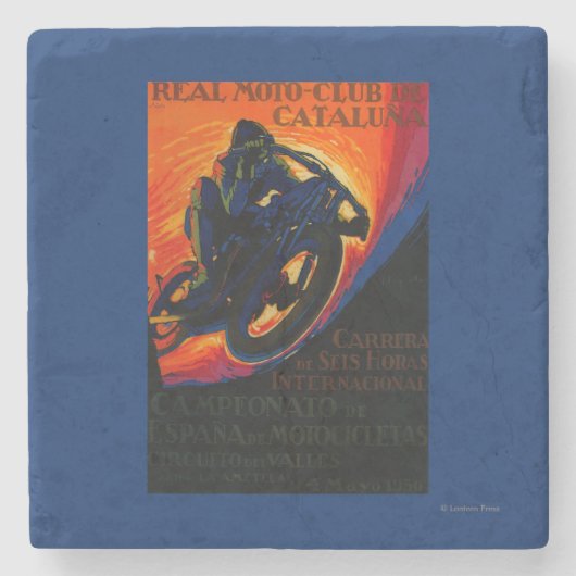 実質のMotoクラブヴィンテージPosterEurope ストーンコースター (正面)