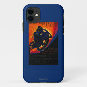 実質のMotoクラブヴィンテージPosterEurope iPhone 11 ケース