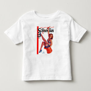 実質スクリーンのおもしろいの雑誌カバー2 トドラーTシャツ