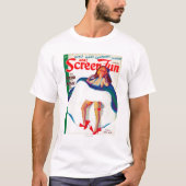 実質スクリーンのおもしろいの雑誌カバー3 Tシャツ (正面)