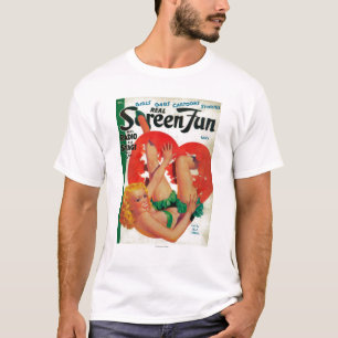 実質スクリーンのおもしろいの雑誌カバー Tシャツ