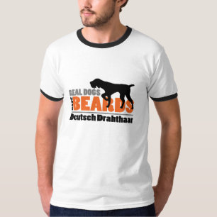 実質犬にひげ-ドイツDrahthaar --があります Tシャツ