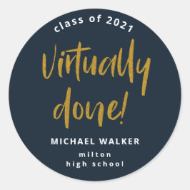 実質的に卒業発表クラシックまたは ラウンドシール