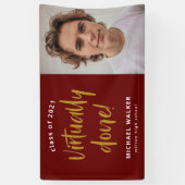 実質的に卒業発表バナー 横断幕 (縦)