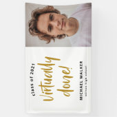 実質的に卒業発表バナー 横断幕 (縦)