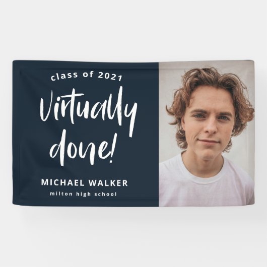 実質的に卒業発表バナー 横断幕 (横)