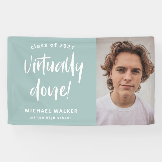 実質的に卒業発表バナー 横断幕 (横)