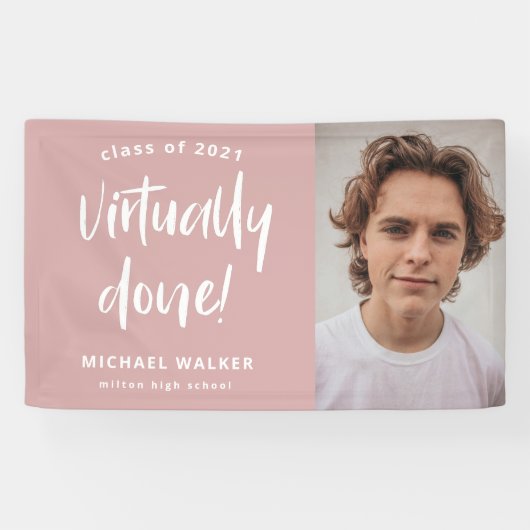 実質的に卒業発表バナー 横断幕 (横)