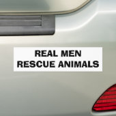 実質MENRESCUE動物 バンパーステッカー (車上)