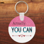 実際にあなたがタイポグラフィ キーホルダー (正面)