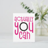 実際にあなたが勇気付けられる引用文白 ポストカード (スタンド正面)