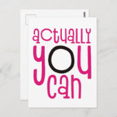 実際にあなたが勇気付けられる引用文白 ポストカード (正面/裏面)