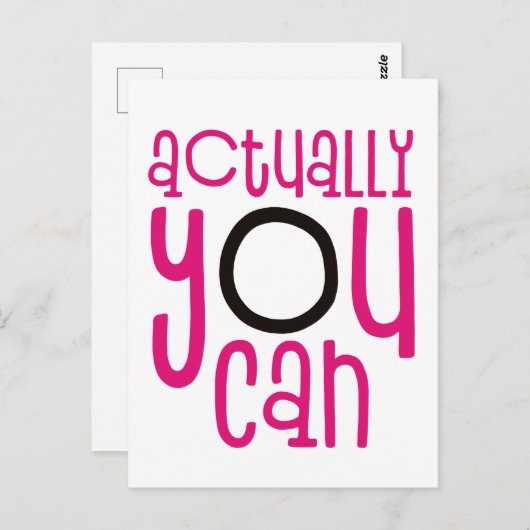 実際にあなたが勇気付けられる引用文白 ポストカード (正面/裏面)