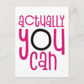 実際にあなたが勇気付けられる引用文白 ポストカード (正面)