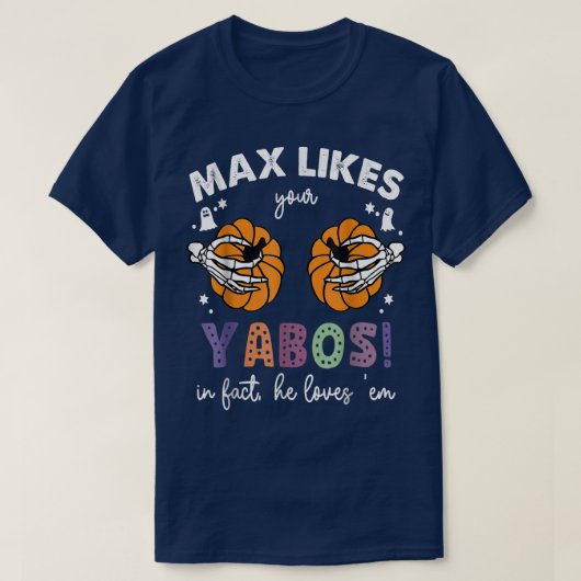 実際にあなたのヤボスが好き彼は'Em Halloween Ho大好き Tシャツ (デザイン正面)