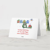 実際にかわいいキーウィの漫画の休日カード シーズンカード (裏面)