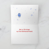 実際にかわいいキーウィの漫画の休日カード シーズンカード (内部)