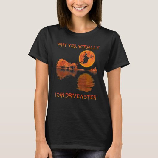 実際にスティックフライングブロームを運転できます Tシャツ (正面)