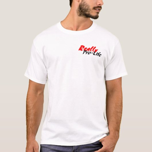 実際に妊娠中絶反対 Tシャツ (正面)