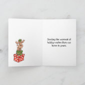 実際に実際にレトロの休日の挨拶状 シーズンカード (内部)