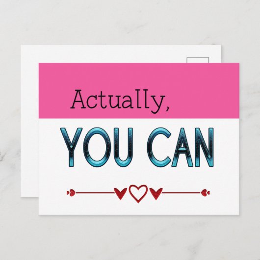 実際に引用文できやる気を起こさせるる ポストカード (正面/裏面)